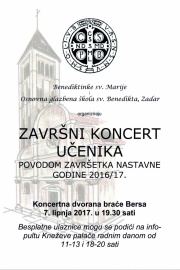 Završni koncert učenika osnovne škole sv. Benedikta