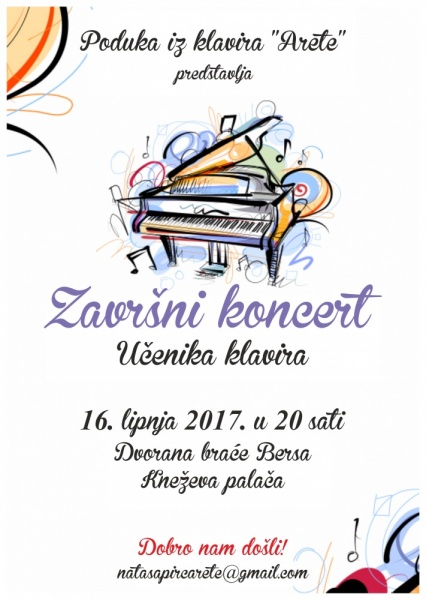 Završni koncert učenika klavira